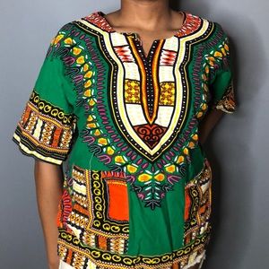 African Print Dashiki Top